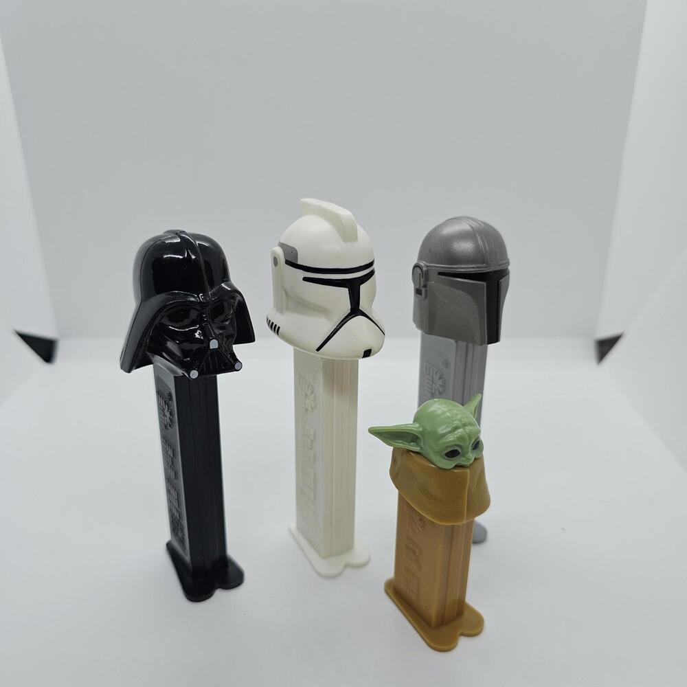 Vintage Star Wars Pez Lot, Darth‎ Vader 1997  Stormtrooper 2001 & Mandalorian